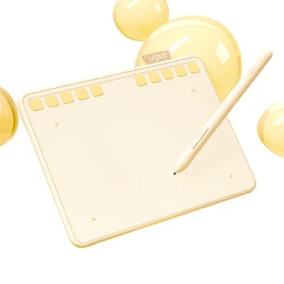 Image of UGEE Drawing Tablet with 10 Hot Keys,6.5x4Inch Graphics Tablet,8192 Levels Battery Free Stylus 60Tilt Function Pad for Computer,Mac,Windows,Android OSU Art Tablet,Paint,Design,Online Teaching