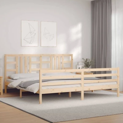 Image of vidaXL Bed Frame without Mattress 200x200 cm Solid Wood