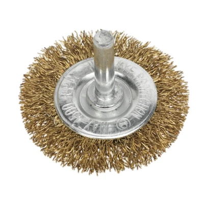 Image of Sealey Flat Wire Brush Ø50mm with 6mm Shaft