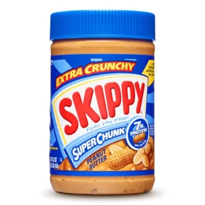 Image of SKIPPY EXTRA CRUNCHY SUPER CHUNK PEANUT BUTTER 1 x 462g JAR AMERICAN IMPORT