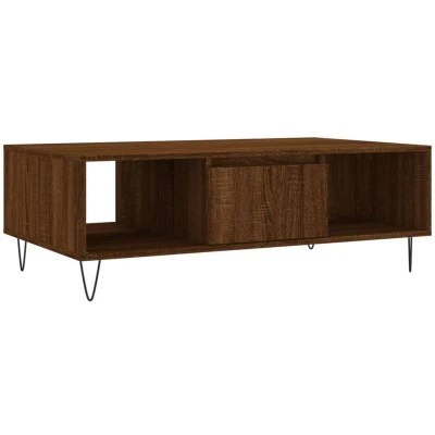 Image of vidaXL Coffee Table Brown Oak 104x60x35 cm Engineered Wood