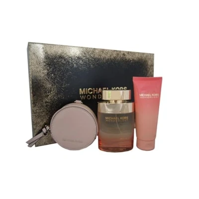 Image of Wonderlust by Michael Kors for Women 3 Pc Gift Set 3.4oz EDP Spray, Body Lotion, Round Purse