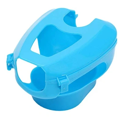 Image of Plastic Racing Pigeon Holder Easy Bird Fixed Frame Rack Medicine Feeder Light Blue