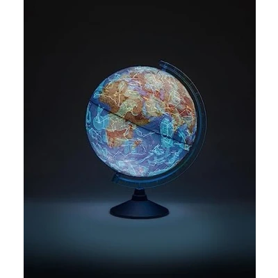 Image of EXERZ 25cm AR globe Illuminated Cable Free LED Light Physical Map (Day) Consellation (Night) Augmented Reality App iOS up