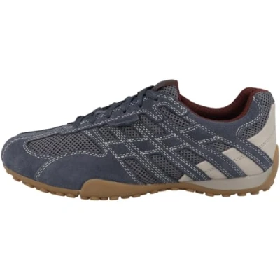 Image of Geox Snake Original Trainers, Men&#039;s, Size: 6.5, Avio Leather and textile