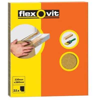 Image of Flexovit Glasspaper Sanding Sheets 230 x 280mm Grade 1 (25)