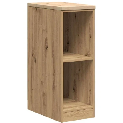 Image of vidaXL Garage Storage Cabinet Artisan Oak Pine Wood 30x51x85 cm Drawers &amp; Worktop Home Workshop Organiser