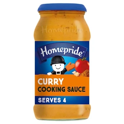 Image of Homepride Mild and Creamy Curry Cooking Sauce, 485 g Jar (Pack of 1)