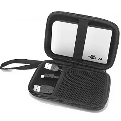 Image of LUPO Hard Drive Case Portable Shockproof EVA Carry Pouch for External Hardrive and Cables Lightweight Protective 2.5 Inch WD Western Digital, Toshiba, Buffalo, Hitachi, Seagate, Samsung