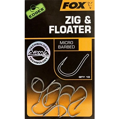 Image of Fox Edges Zig &amp; Floater hooks Size 6 Micro barbed Carp