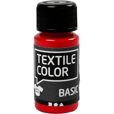 Image of Creativ Semi Covering Fabric Paint, Primary red, One Size