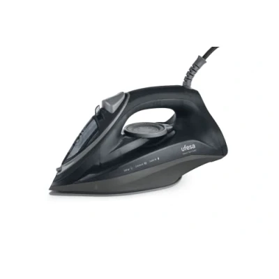 Image of Ufesa Steam Tech 2400 Plancha de Vapor 2400W, Golpe Max 120g y Constant 0 30g/min, Suela Cerámica, Doble Sistema Antical, Antigoteo,Black