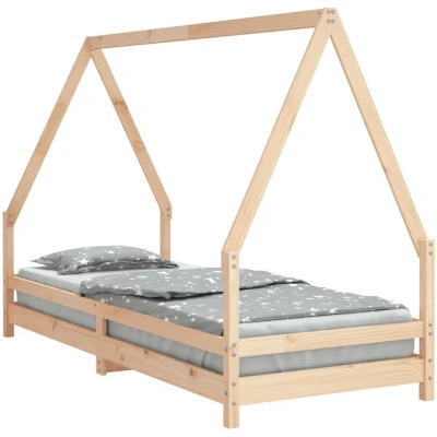 Image of vidaXL Kids Bed Frame 90x200 cm Solid Wood Pine