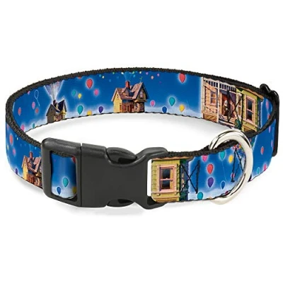 Image of Buckle Down Up Carl On Porch/Flying House/Balloons Plastic Clip Collar, Medium/11 17