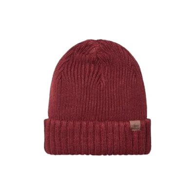 Image of SEALSKINZ Bacton Unisex Waterproof Cold Weather Roll Cuff Beanie Hat Everyday Use &amp; Outdoor Activity Three Layer Insulation Technology Microfleece Lining Red, L/XL, V3