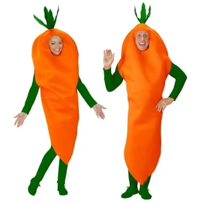 Image of Widmann 11000330 Adult Carrot Costume, Orange, Green, S