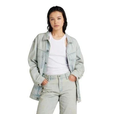 Image of G STAR RAW Women&#039;s Oversized Denim Jacket , blue (vintage akoya D24340 D536 G327), M