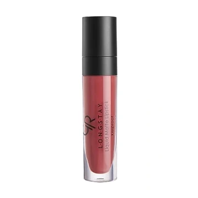 Image of Golden Rose Creamy LONGSTAY Lipstick (Matte, Full Coverage, 5.5ml) with Vitamin E and Avocado Oil, Model R MLL 19