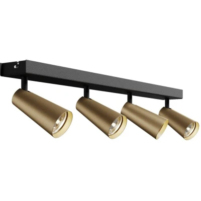 Image of Ceiling Light &#039;Angelina&#039; dimmable (Scandinavian) in Gold Made of Metal for e.g. Bedroom (4 Sources, GU10) from Lucande floodlight, Spotlight