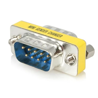Image of StarTech.com GC9SM Slimline Serial DB9 Gender Changer, M/M, DB 9 (M) to