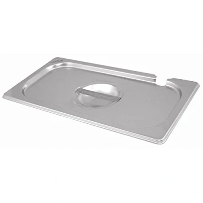 Image of Vogue CB171 Stainless Steel Gastronorm Notched Lid, 1/2 Size