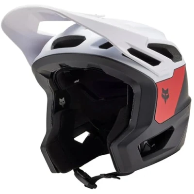 Image of Fox Dropframe Pro Nyf Helmet in Black/White Large,