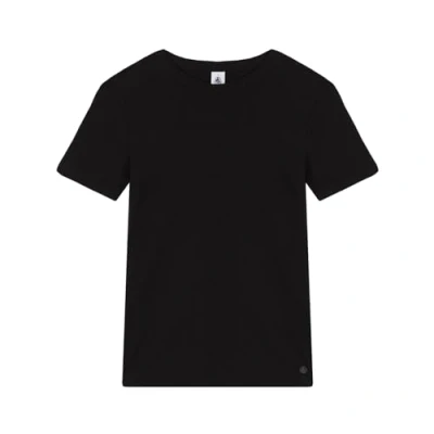 Image of Petit Bateau Women&#039;s A0ake T Shirt, Black, XS