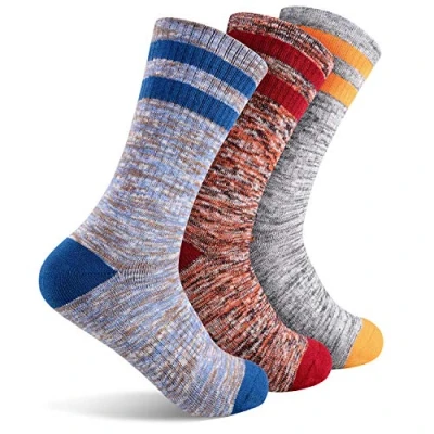Image of Hiking Walking Socks For Women, FEIDEER Multi pack Outdoor Recreation Moisture Wicking Crew Medium