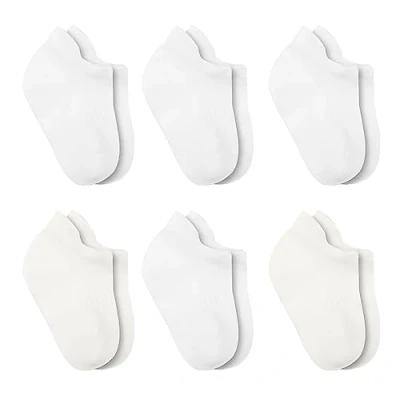 Image of bistyle Baby Grip Ankle Socks 6 Pairs Newborn Infant Toddlers Seamless Cotton Kids Boys Girls (UK, Age, 0 Months, WhiteWhite)