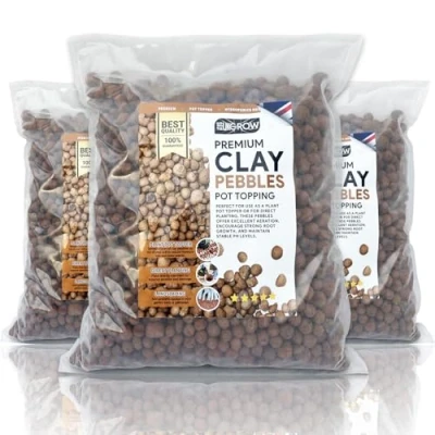 Image of UKGROW Superior 5L Expanded Clay Pebbles Premium Horticultural Ceramsite for Exceptional Plant Growth