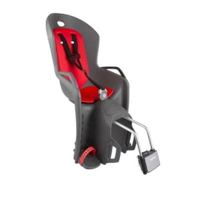Image of Hamax Amiga Child Bike Seat: Dark Grey/Red