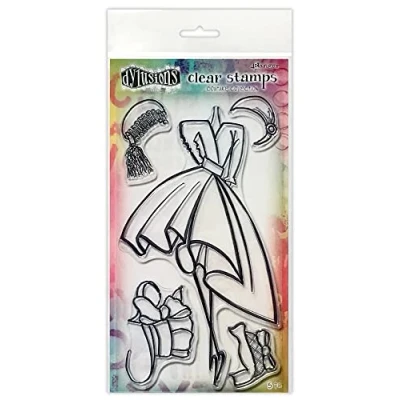 Image of Dyan Reaveley&#039;s Dylusions Couture Stamp Set Night at The Opera DYB78388