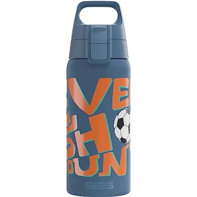 Image of Sigg Insulated Kids Water Bottle Shield One Therm Suitable For Carbonated Beverages Leakproof Dishwasher Safe BPA Free 90% Recycled Stainless Steel 0.5L