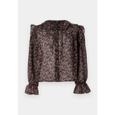 Image of Vero Moda Vmpetra Buttondown blouse, Women&#039;s, Size: XS, Chocolate torte