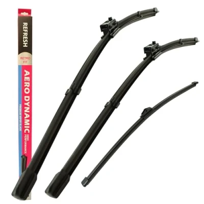 Image of Fits Mercedes A Class 2018 Onwards W177 Front Rear Wiper Blades 24&quot;19&quot;13&quot; Direct fit HY 020 13Q