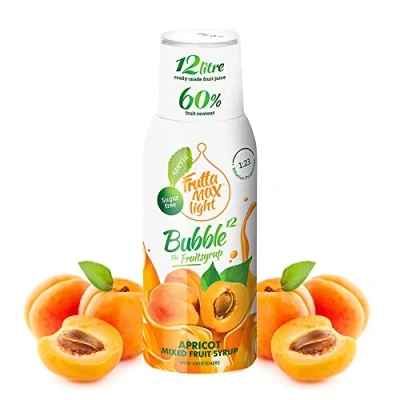 Image of Light Low Carb Fitness Syrup by FruttaMax Zero Sugar with Stevia 60% Fruit Content 500ml (Apricot Light)
