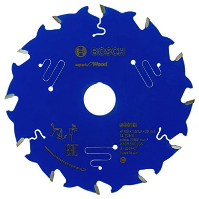 Image of Bosch Accessories 2608644003 EXWOH 12 Tooth Top Precision Circular Saw Blade, 0 V, Blue