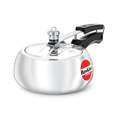 Image of Hawkins Contura 2 Litre Pressure Cooker, Handi Silver (HC20)