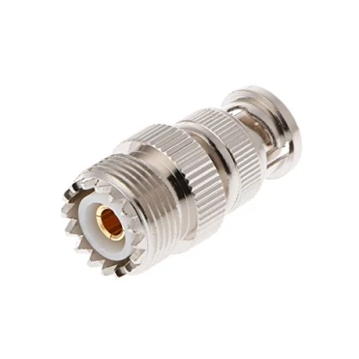 Image of BNC Male Plug To UHF SO239 PL 259 Female Jack Socket RF Coaxial Cable High Frequency Connector Adapter By ESden