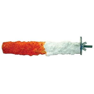 Image of Edible Calcium Parrot Perch for Birds Like Budgie, Cockatiel, African Grey Budgie Mineral Block Toys Perch, Perches (Medium)