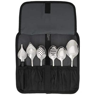 Image of Mercer Culinary M35155 7 Piece Plating Spoons II Set, Stainless Steel, Silver, One Size