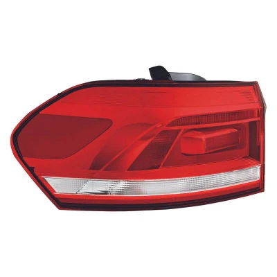 Image of 5TA945095, 5TA945095A, 5TA945095D Rear light VALEO ORIGINAL PART 047045 Left Outer section with bulbs bulb holder VOLKSWAGEN: Touran II