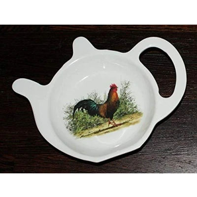 Image of MacNeil The Collection Cockerel Melamine Tea Bag Tidy Kitchen Cooking