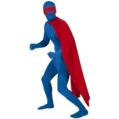 Image of Wicked Costumes Mens Red Superhero Cape Fancy Dress Accessory One Size