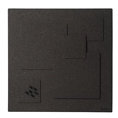 Image of Bi Office Square Tile Notice Board, 45 x cm, Black Cork Surface