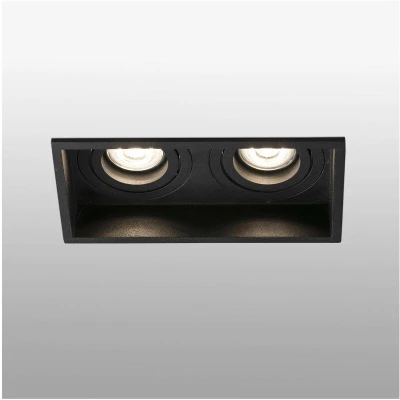 Image of FARO BARCELONA Hyde recessed light, 2 bulb pivotable black