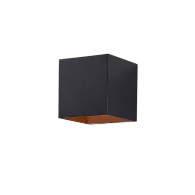 Image of Arcchio LED wall lamp Zuzana, angular, black, 9.7 cm wide
