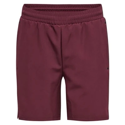 Image of hummel Unisex Children&#039;s Hmlmove Grid Woven Kids Shorts, Grape Wine, 128 EU