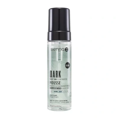 Image of Sienna X Clear Self Tan Water Mousse (190ml) Medium. Vegan Tanning with Hyaluronic Acid and Aloe Vera