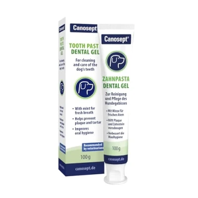 Image of Canosept toothpaste dog Dental Care 100g breath freshener for plaque and fresh teeth cleaning products remover dogs off